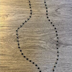 Touchstone Crystal Black and Silver Necklace chanelle